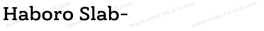 Haboro Slab字体转换